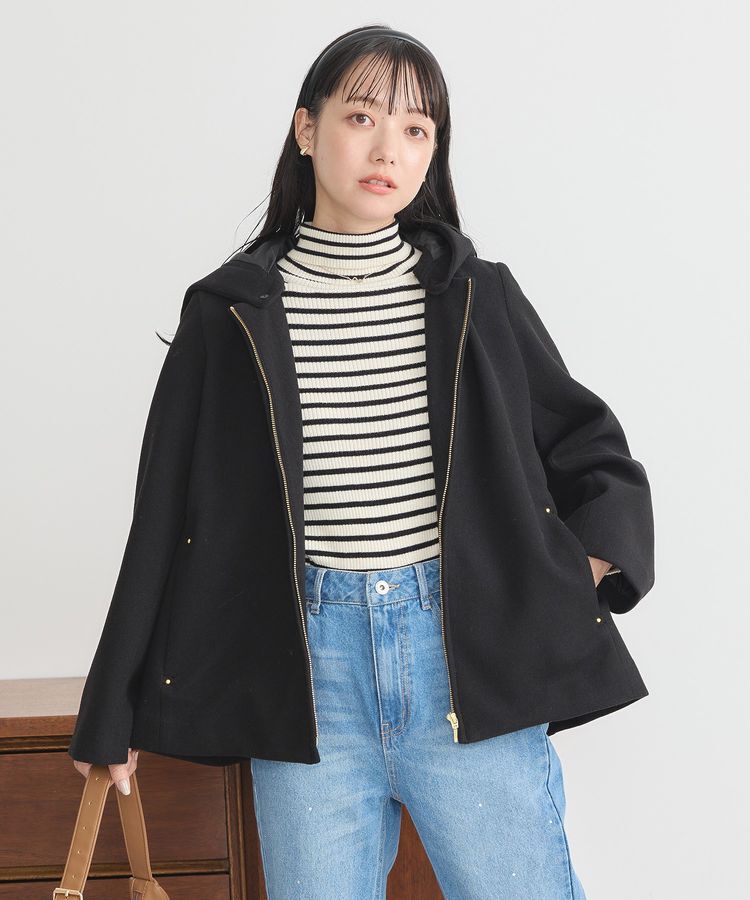 earth music&ecology「2Wayフードショートコート」|その他|