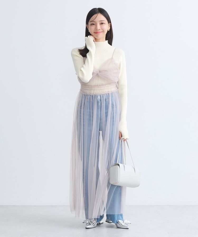 earth music&ecology「ねじりチュールキャミワンピース」|ワンピース|