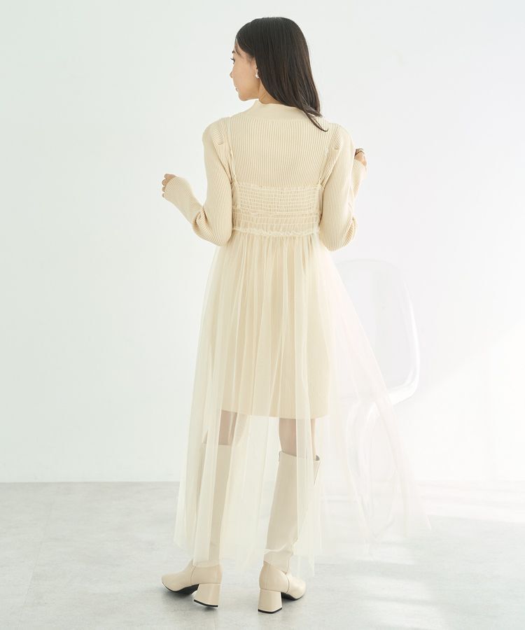 earth music&ecology「ねじりチュールキャミワンピース」|ワンピース|