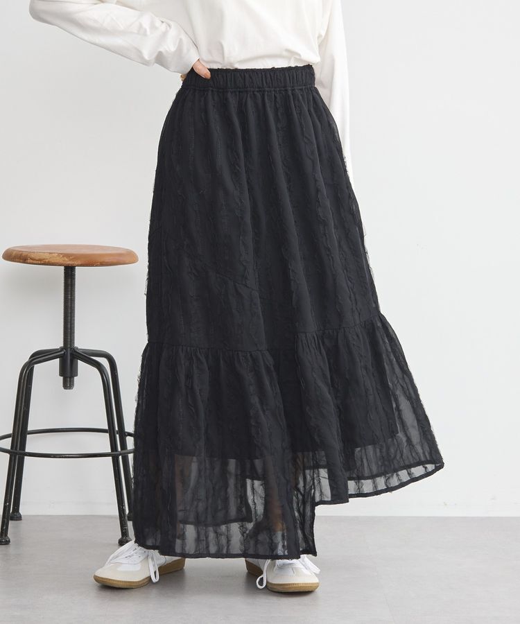 earth music&ecology「エンブロイダリーチュールティアードスカート」|スカート|