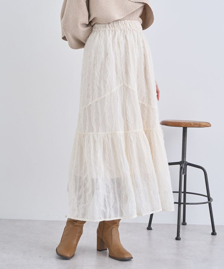 earth music&ecology「エンブロイダリーチュールティアードスカート」|スカート|