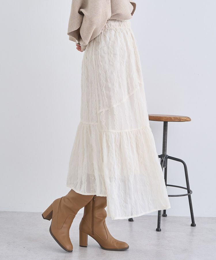 earth music&ecology「エンブロイダリーチュールティアードスカート」|スカート|