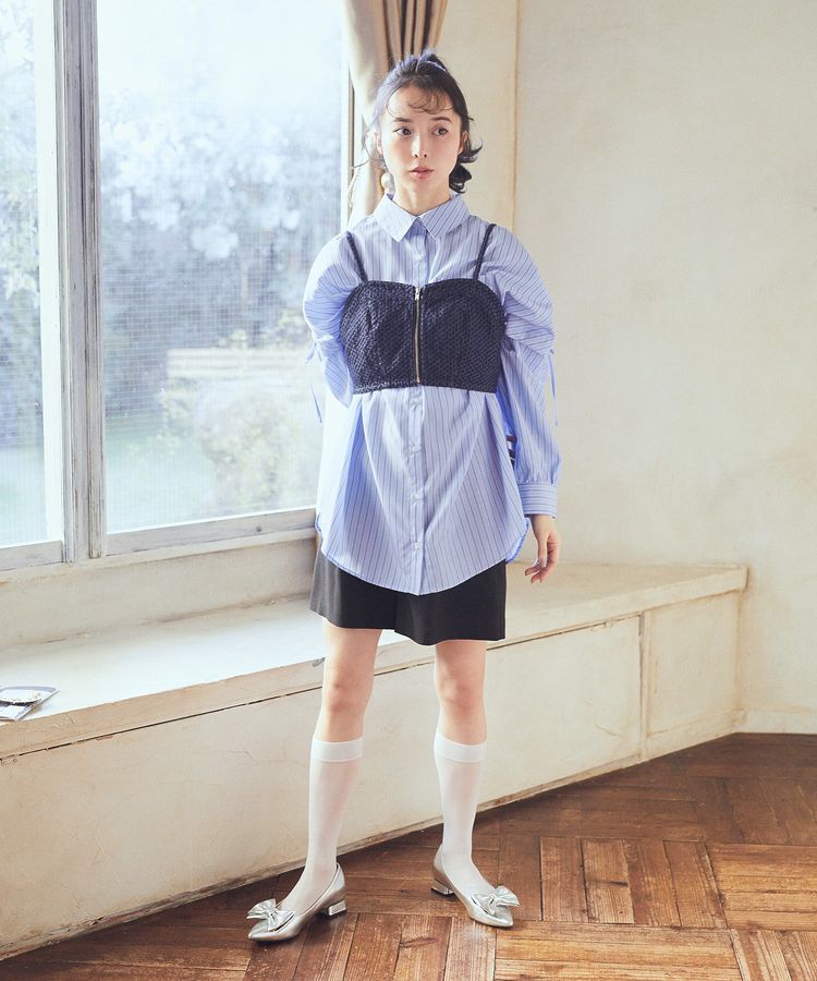 earth music&ecology「2wayショルダードロストリボンシャツ」|シャツ・ブラウス|