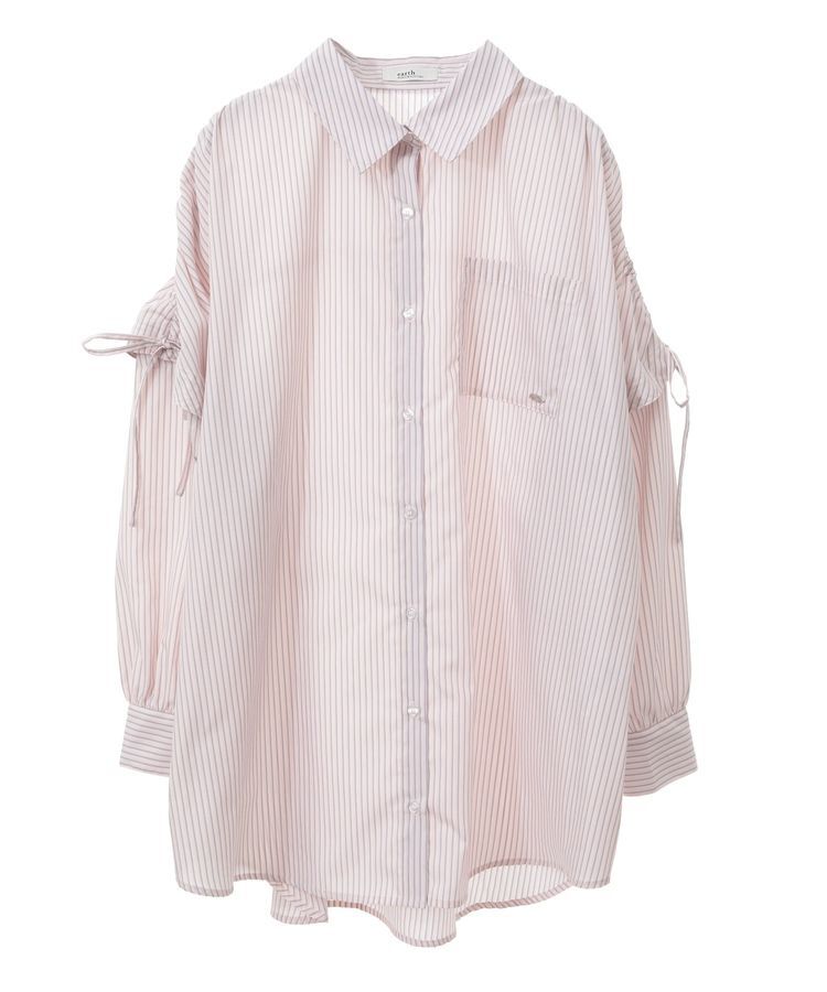 earth music&ecology「2wayショルダードロストリボンシャツ」|シャツ・ブラウス|