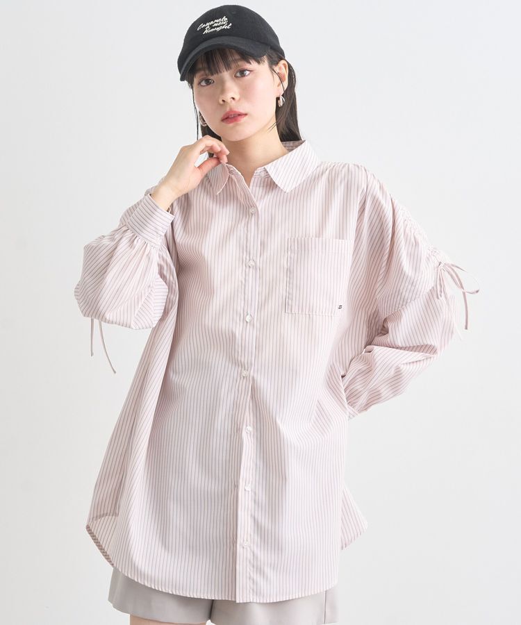 earth music&ecology「2wayショルダードロストリボンシャツ」|シャツ・ブラウス|Pink