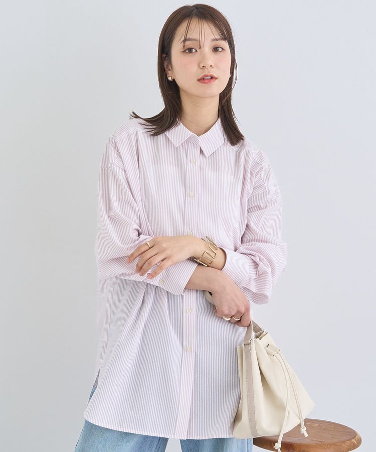 earth music&ecology「サッカーレギュラーシャツ」|シャツ・ブラウス|Pink