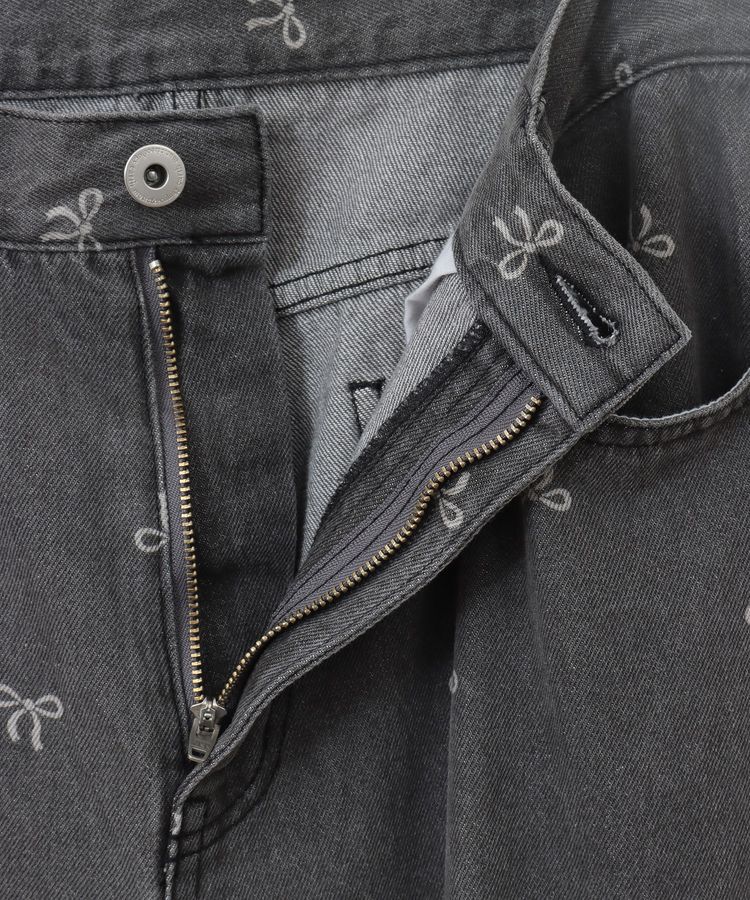 earth music&ecology「リボンプリントデニムパンツ」|デニム|