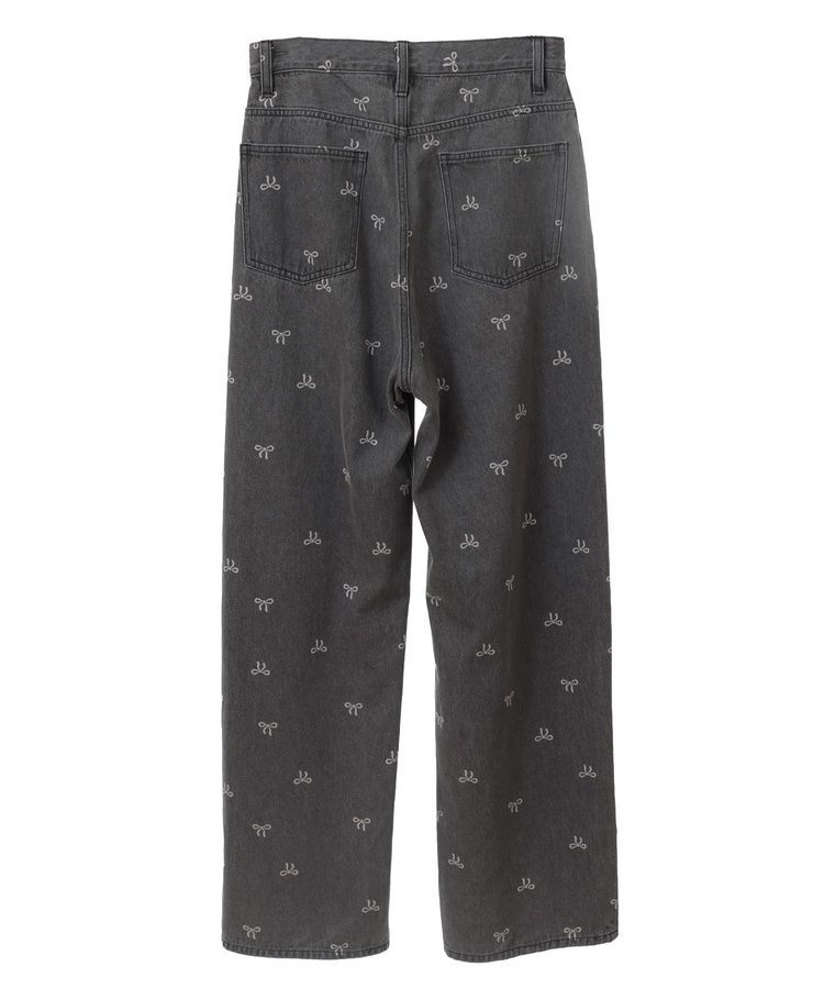 earth music&ecology「リボンプリントデニムパンツ」|デニム|