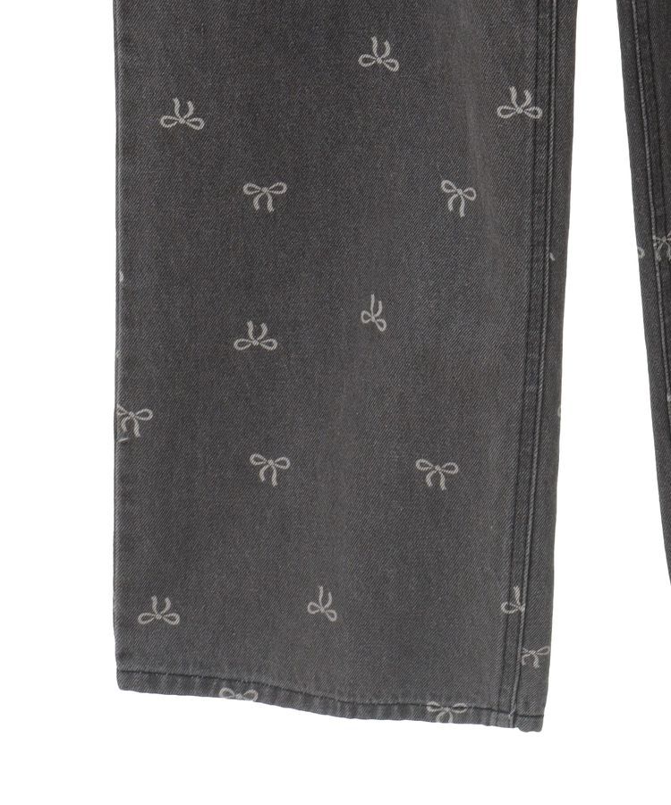 earth music&ecology「リボンプリントデニムパンツ」|デニム|