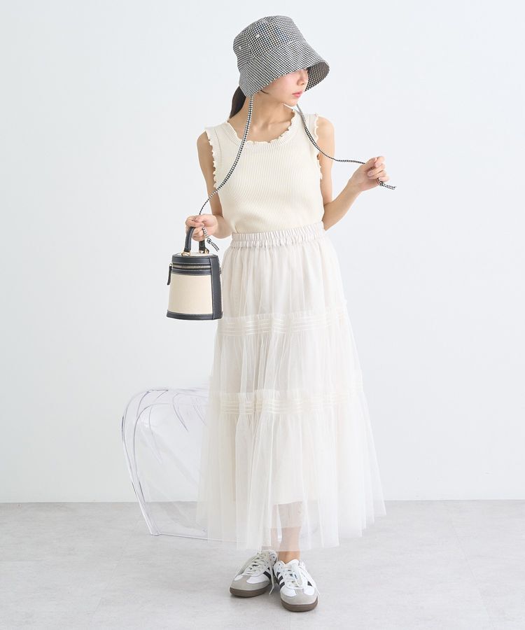 earth music&ecology「フリルチュールティアードスカート」|フレア|