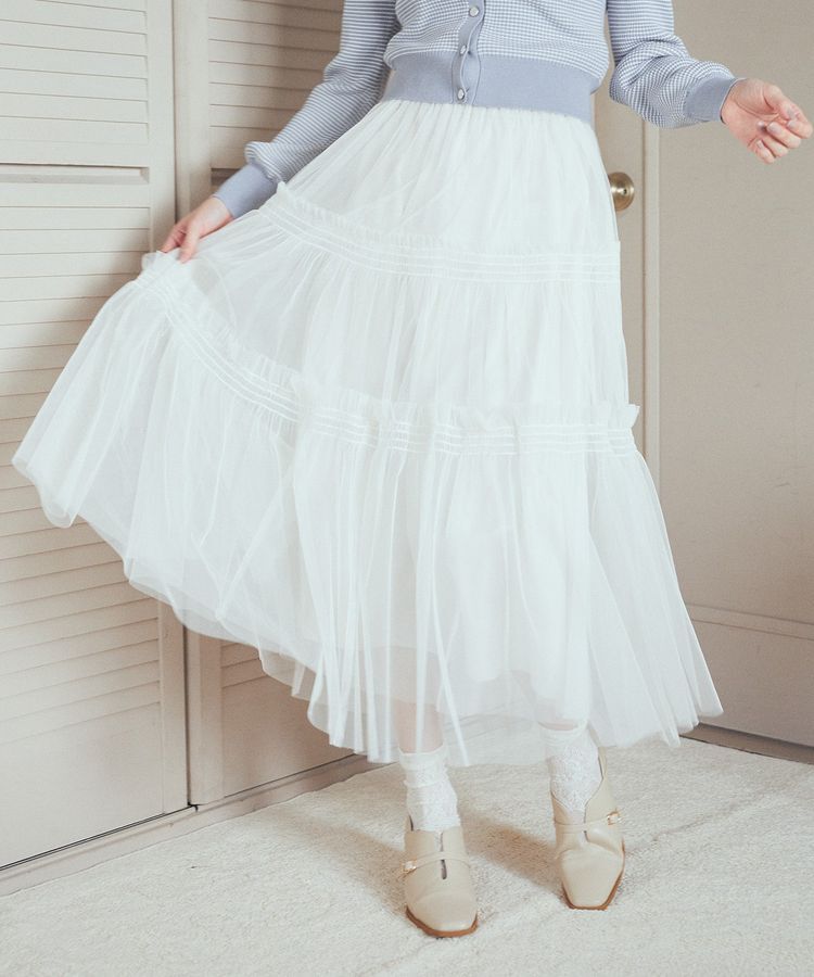 earth music&ecology「フリルチュールティアードスカート」|フレア|