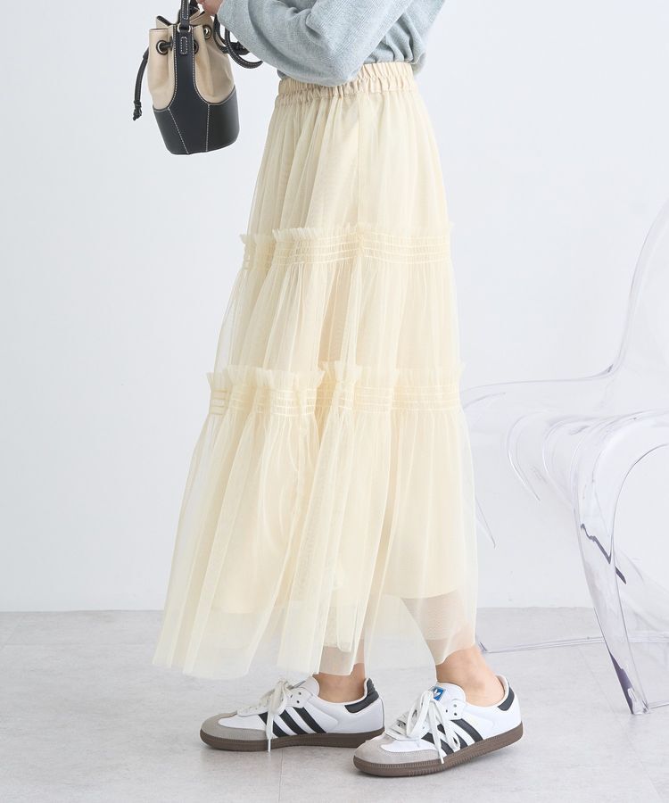 earth music&ecology「フリルチュールティアードスカート」|フレア|