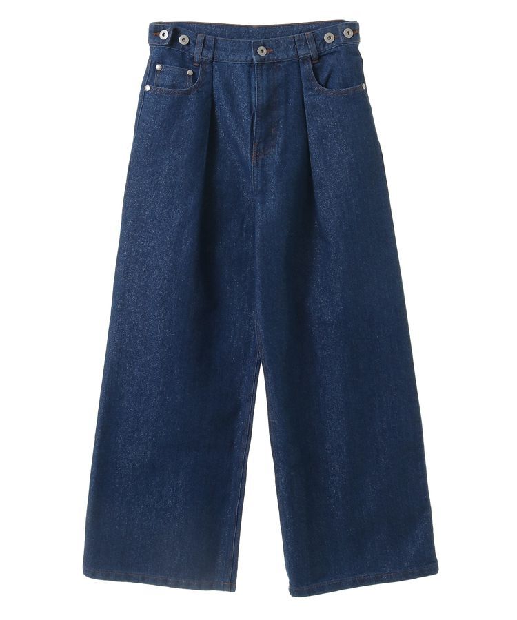 earth music&ecology「ラメデニム タックパンツ」|デニム|