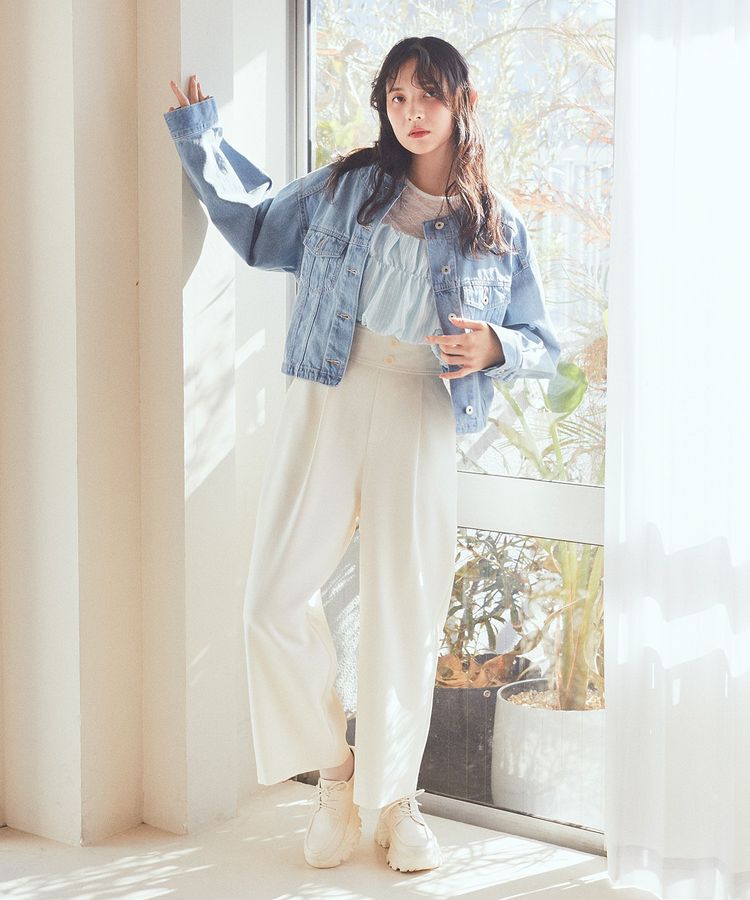 earth music&ecology「ハイウエストワイドパンツ」|その他|