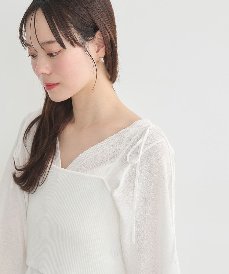 earth music&ecology「ラメリブニットビスチェ」|ベスト・ジレ|