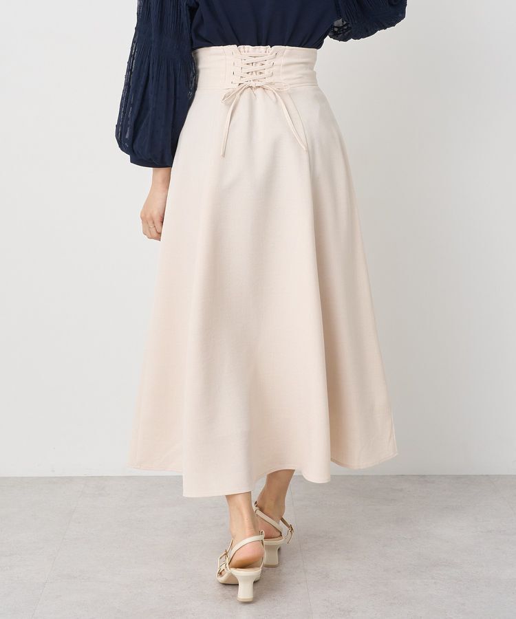 earth music&ecology「バックレースアップスカート」|フレア|