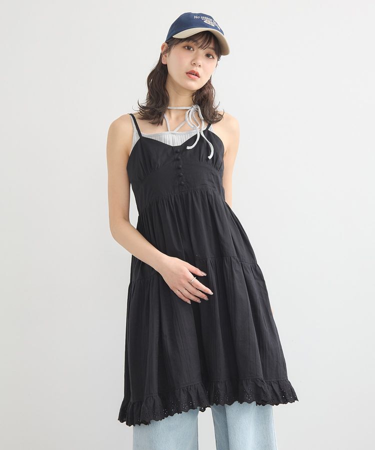 earth music&ecology「コットンティアードキャミワンピース」|ワンピース|