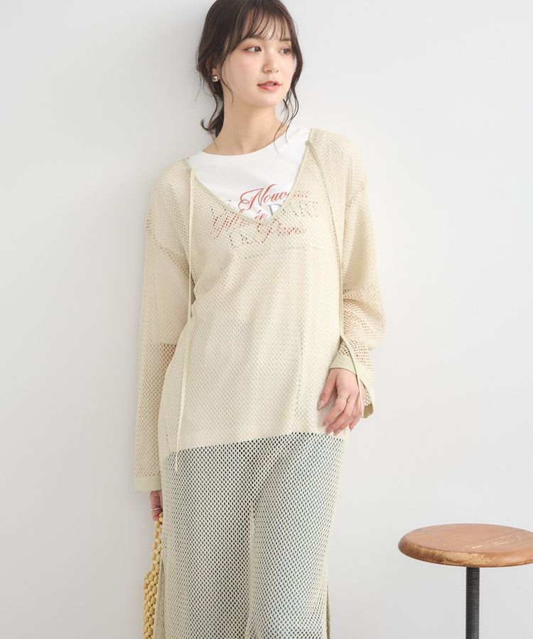 earth music&ecology「メッシュレイヤードワンピース」|ワンピース|