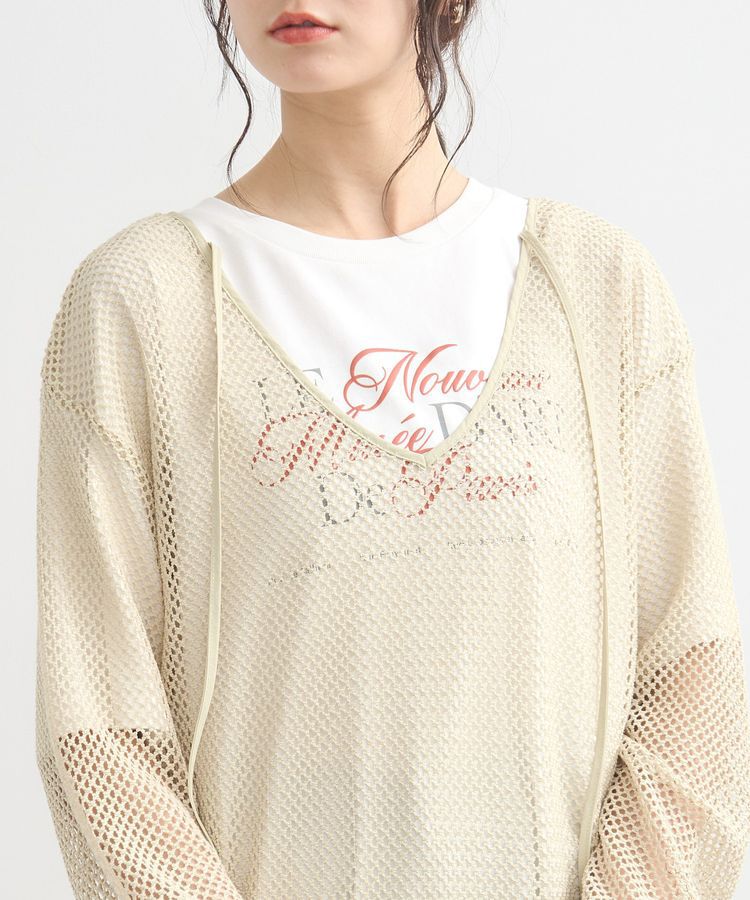 earth music&ecology「メッシュレイヤードワンピース」|ワンピース|