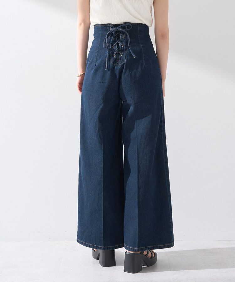 earth music&ecology「フロントZIPバックレースアップデニム」|デニム|