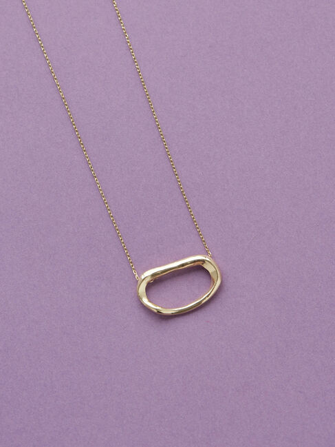  「メタルビーンズ型ネックレス」|ネックレス|ゴールド