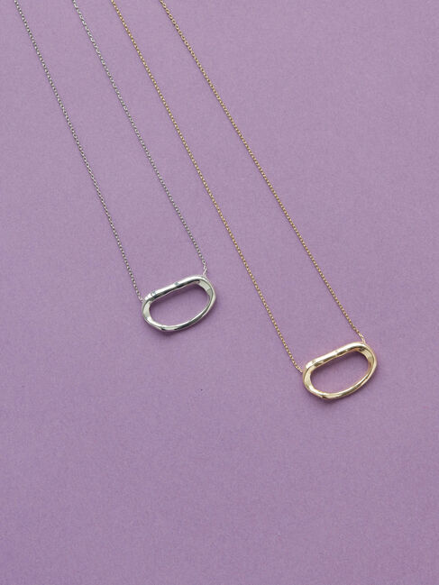  「メタルビーンズ型ネックレス」|ネックレス|