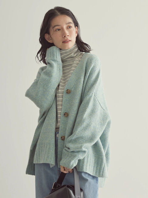  「カラーMIXニットカーディガン」|カーディガン|