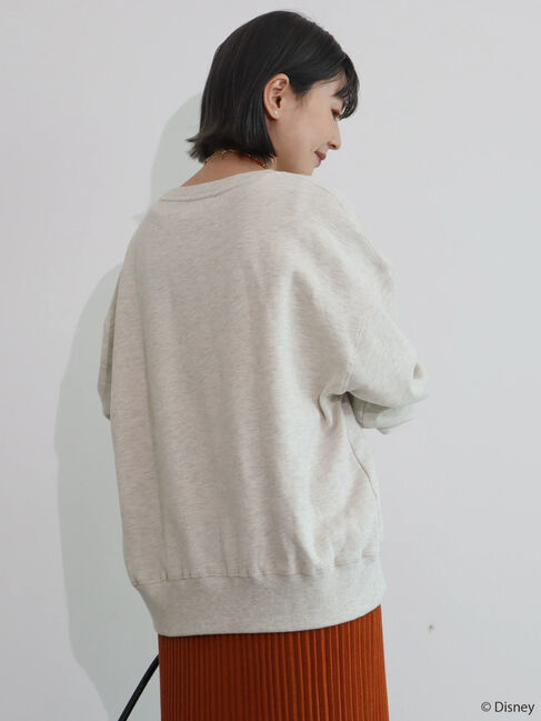  「カレッジロゴ風裏起毛プルオーバー/Mickey」|Tシャツ・カットソー|