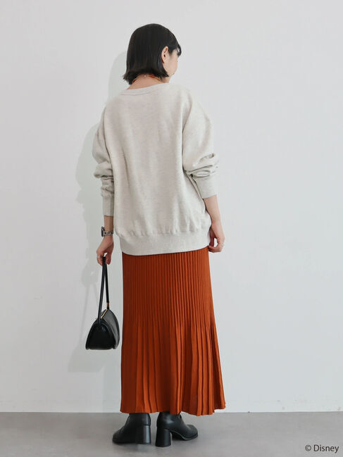  「カレッジロゴ風裏起毛プルオーバー/Mickey」|Tシャツ・カットソー|