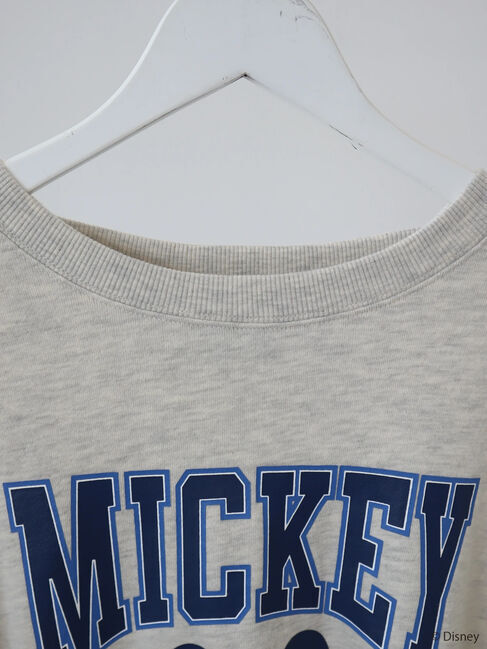  「カレッジロゴ風裏起毛プルオーバー/Mickey」|Tシャツ・カットソー|