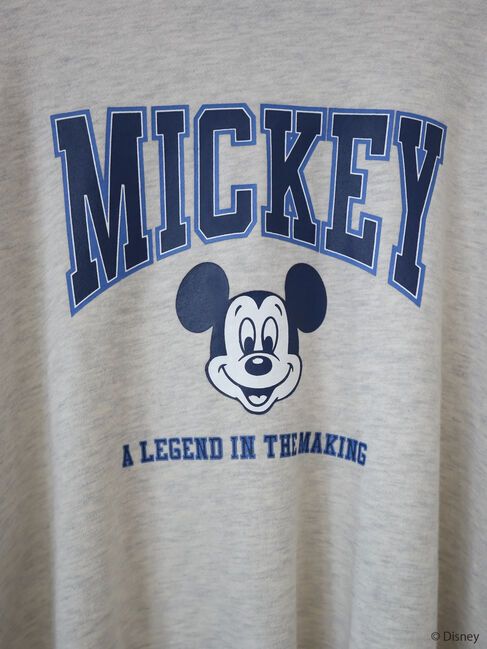  「カレッジロゴ風裏起毛プルオーバー/Mickey」|Tシャツ・カットソー|