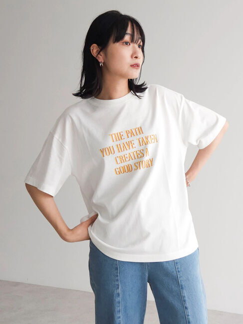 Green Parks「レトロロゴボックスTシャツ」|Tシャツ・カットソー|オフホワイト