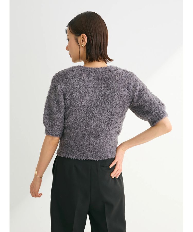 Green Parks「テープヤーン半袖ニットプルオーバー」|ニット・セーター|