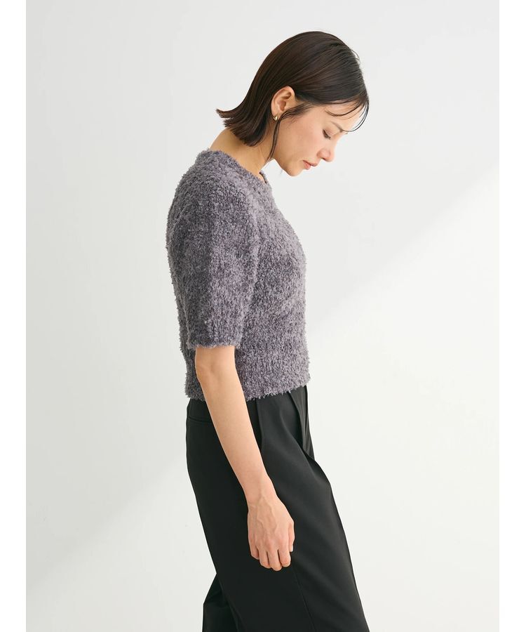 Green Parks「テープヤーン半袖ニットプルオーバー」|ニット・セーター|