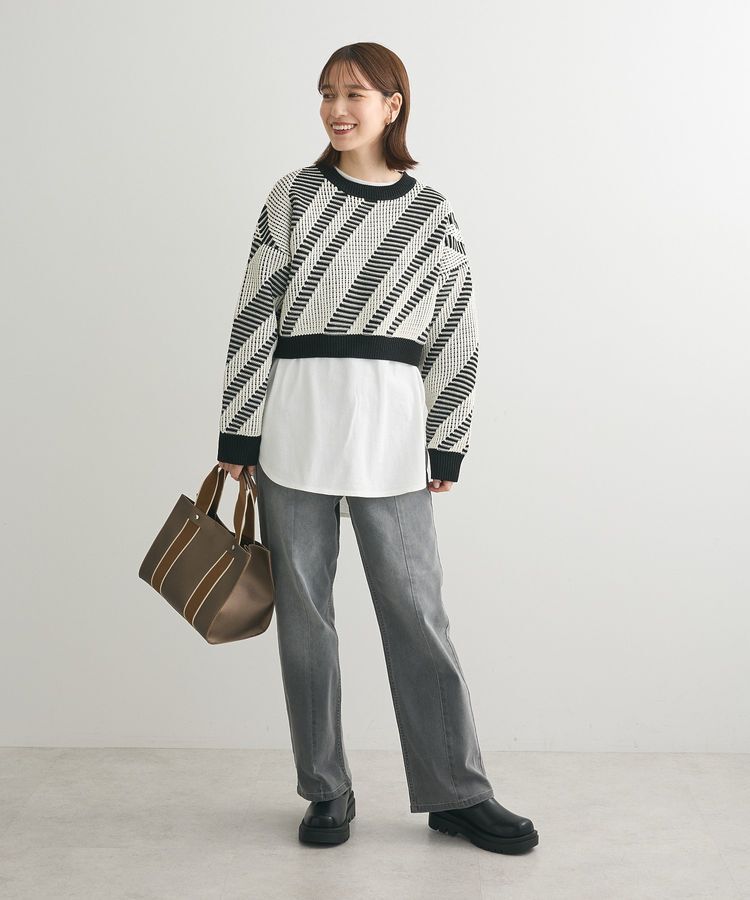 Green Parks「・ELENCARE DUE ジャカードショートニット」|ニット・セーター|