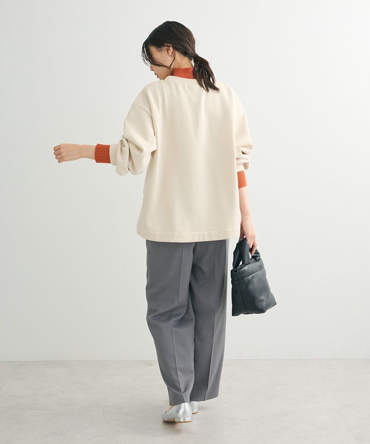 Green Parks「配色リブニットドッキング裏起毛プルオーバー」|スウェット・ジャージ|