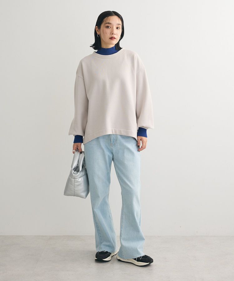 Green Parks「配色リブニットドッキング裏起毛プルオーバー」|スウェット・ジャージ|