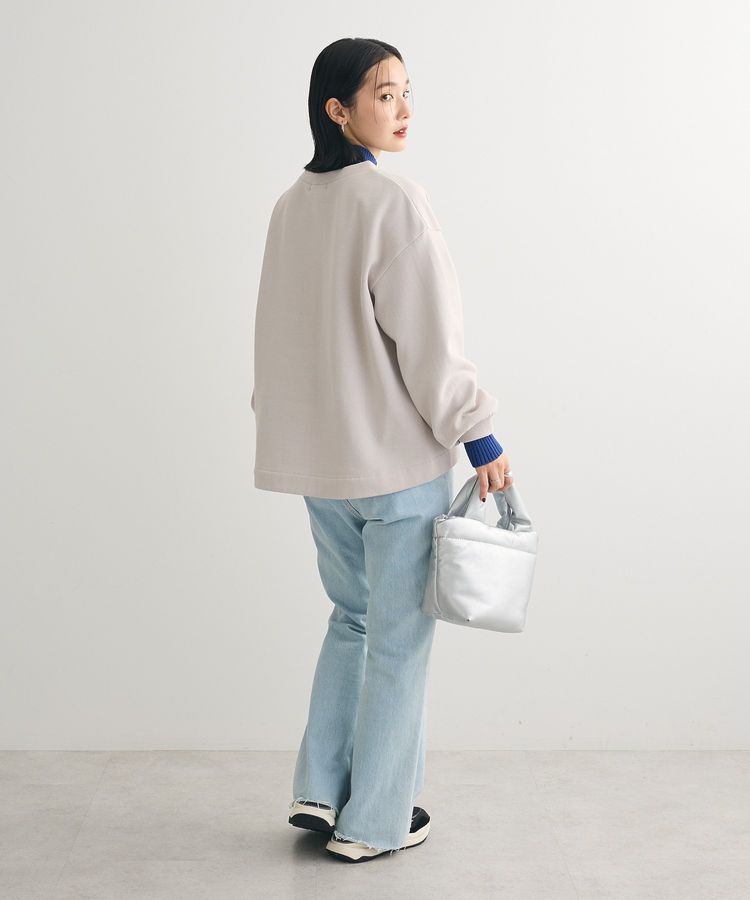 Green Parks「配色リブニットドッキング裏起毛プルオーバー」|スウェット・ジャージ|