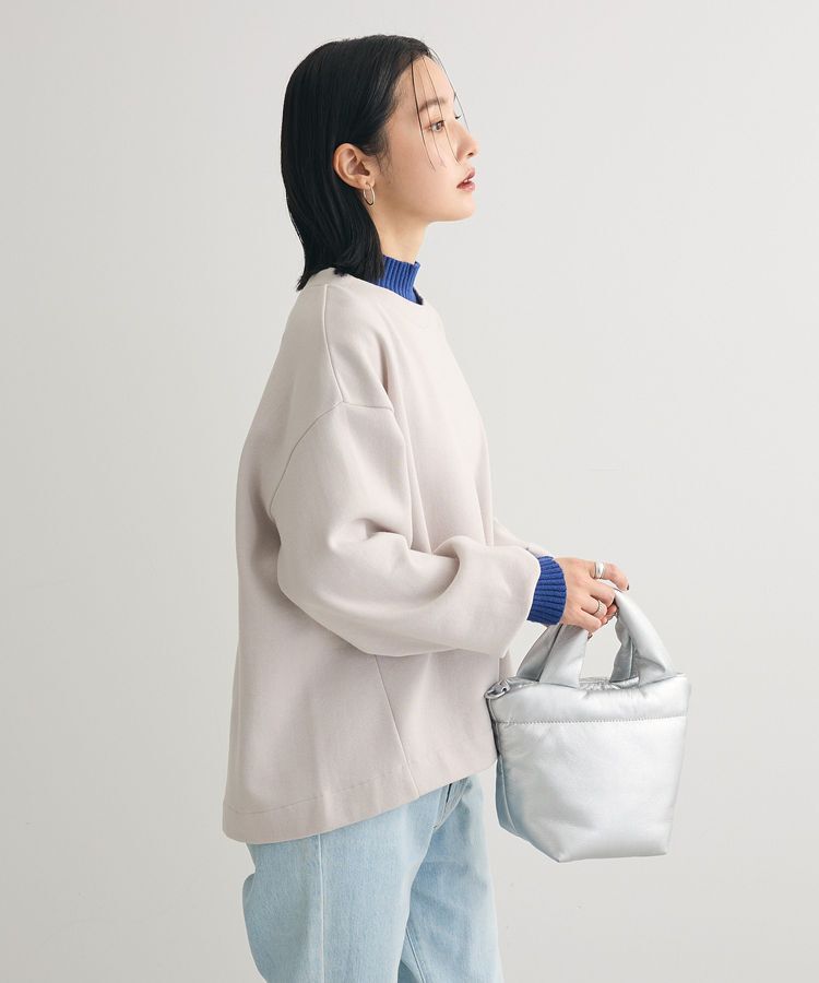 Green Parks「配色リブニットドッキング裏起毛プルオーバー」|スウェット・ジャージ|