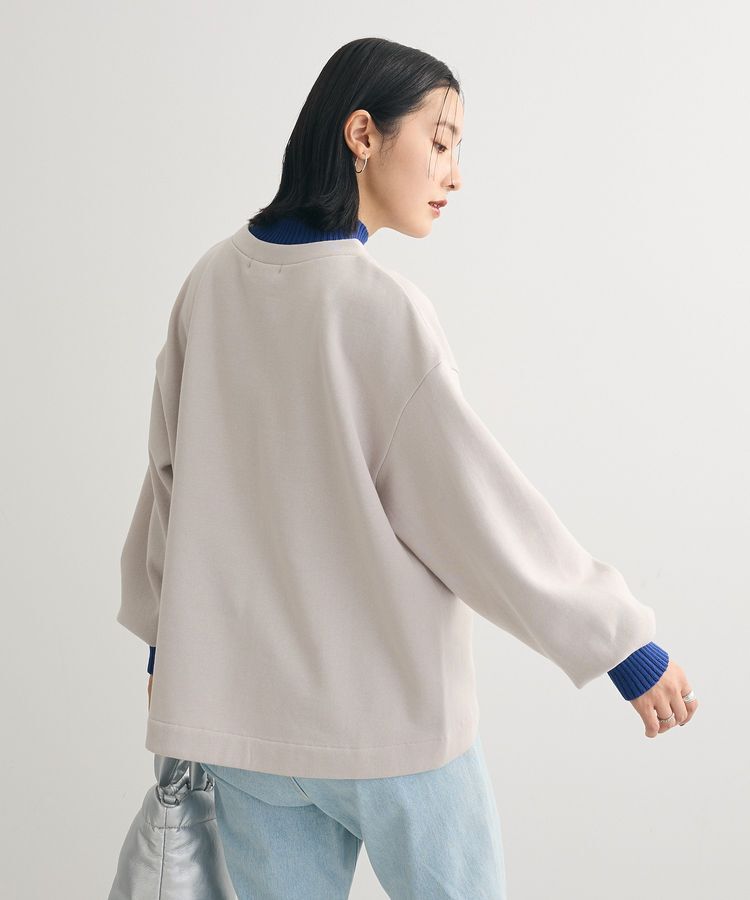 Green Parks「配色リブニットドッキング裏起毛プルオーバー」|スウェット・ジャージ|