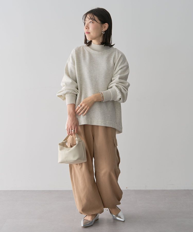 Green Parks「配色リブニットドッキング裏起毛プルオーバー」|スウェット・ジャージ|