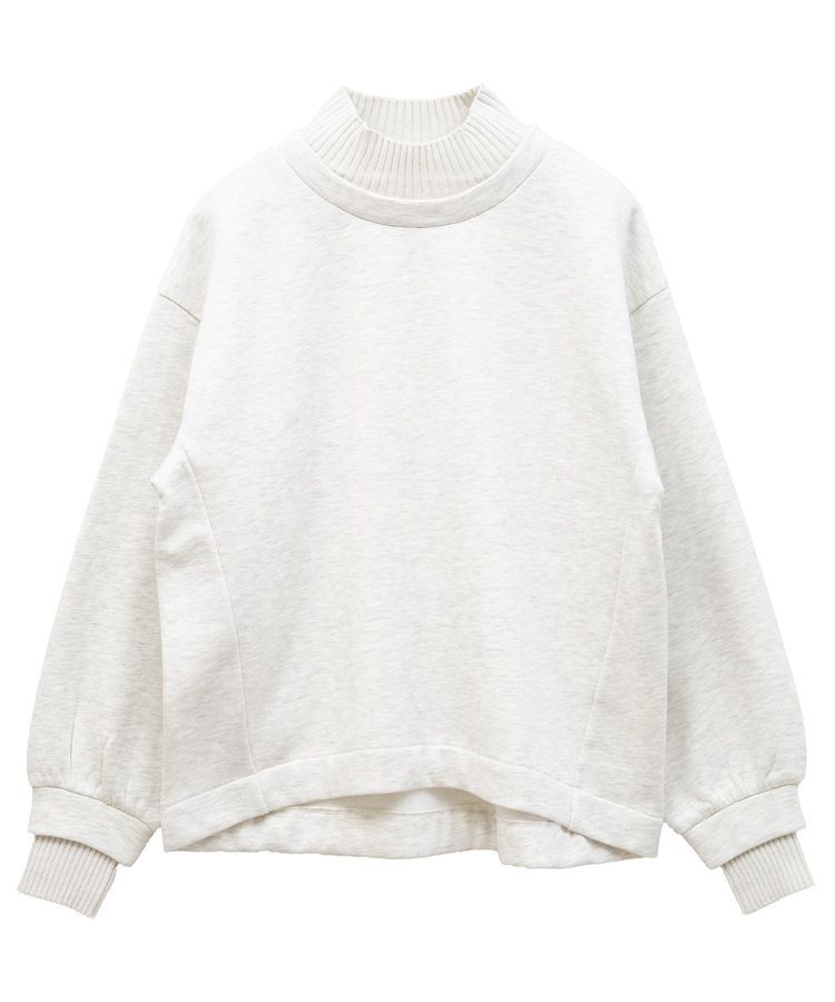 Green Parks「配色リブニットドッキング裏起毛プルオーバー」|スウェット・ジャージ|