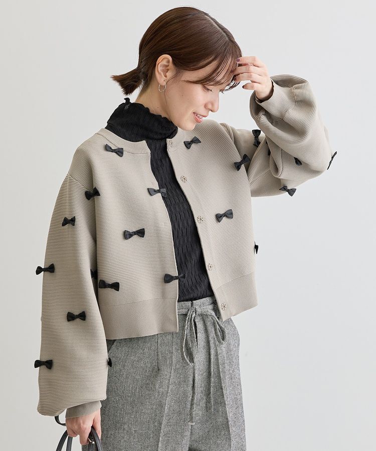 Green Parks「・swing by メニーリボンニットカーディガン」|カーディガン|