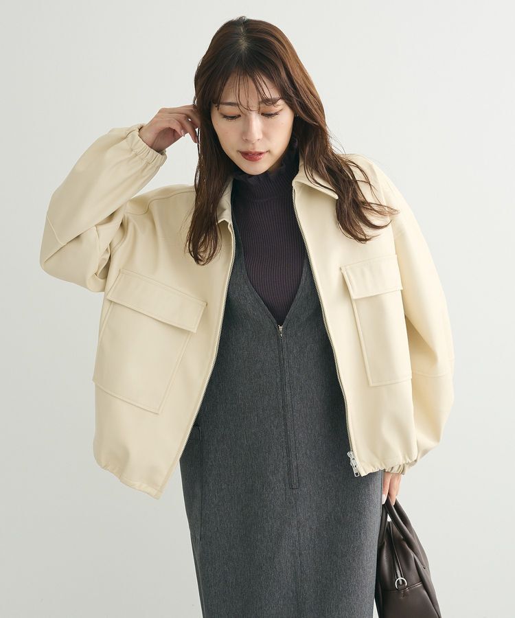 Green Parks「・swing by フリルハイネックリブニット」|ニット・セーター|