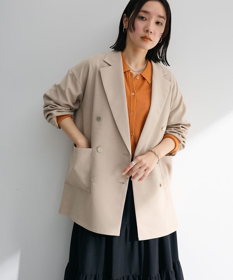 Green Parks「オーバージャケット」|テーラードジャケット|Light beige