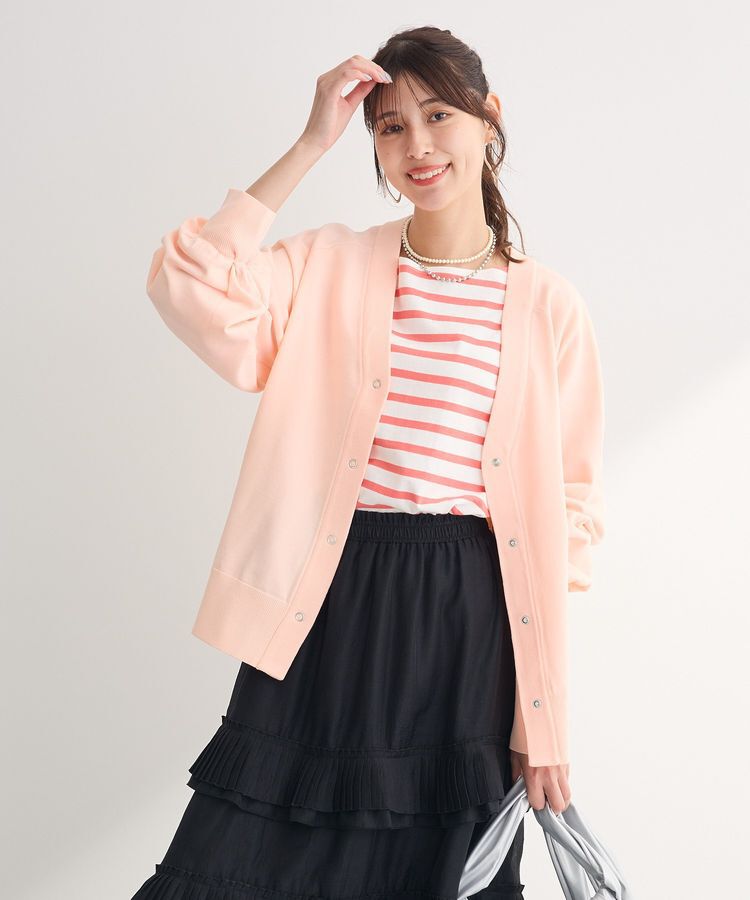 Green Parks「スポンディッシュVネックカーディガン」|カーディガン|Pink
