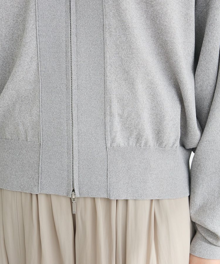Green Parks「フロントZIPニットカーディガン」|カーディガン|