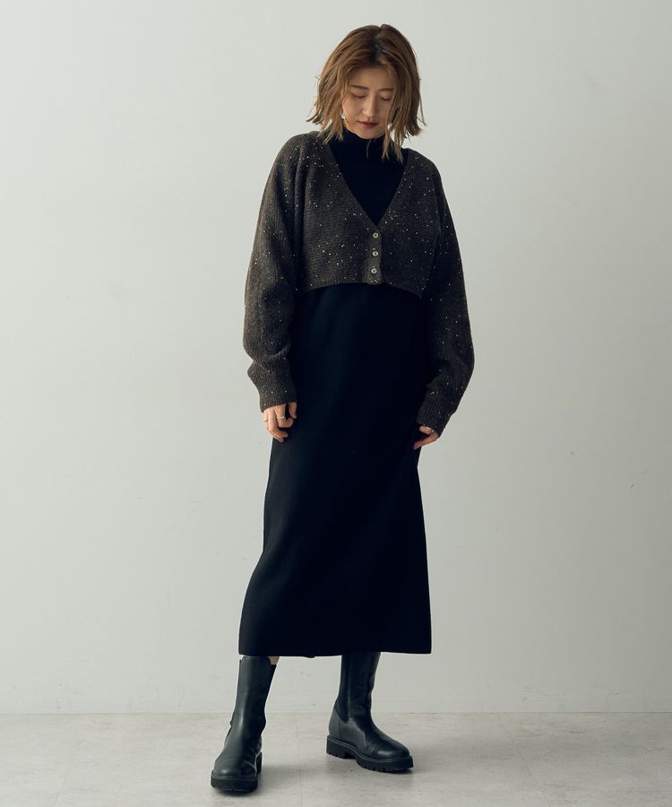 YECCA VECCA「【2点SET】マルチwayレイヤードニットワンピース」|ワンピース|