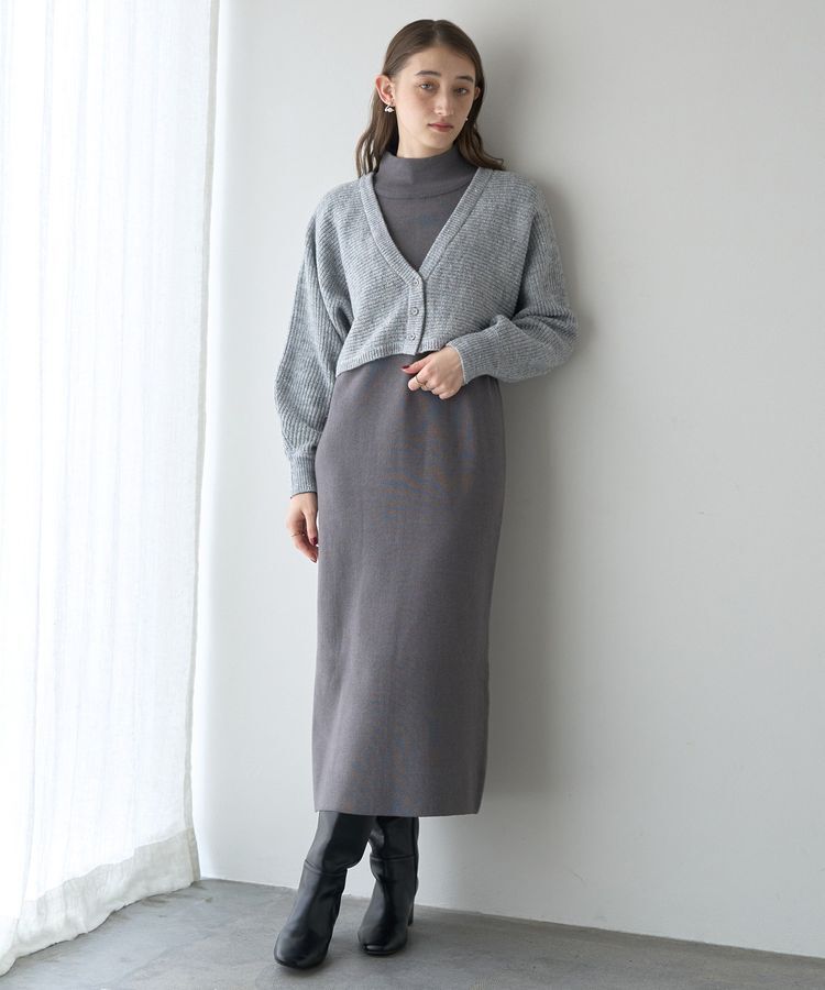 YECCA VECCA「【2点SET】マルチwayレイヤードニットワンピース」|ワンピース|