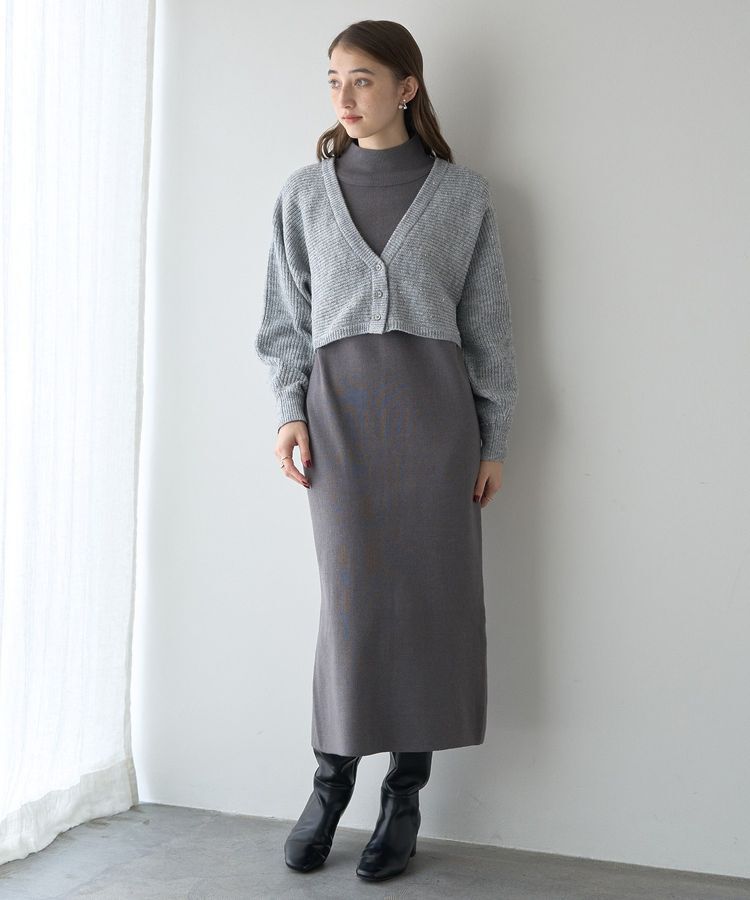 YECCA VECCA「【2点SET】マルチwayレイヤードニットワンピース」|ワンピース|